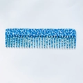 Blue and white floral acetate hair comb with wide teeth for curly hair styling - Small / Blue & White