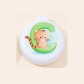 Foldable air cushion hairbrush with mirror featuring cute orange cat cartoon pattern - Cat Style C