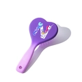 Spazzola a cuore sfumata viola con lettera unicorno N per bambine e ragazze - Vernice Morbida Gradiente Bicolore / Lettera N