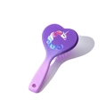 Spazzola a cuore viola con unicorno e sfumatura di colore per bambine e ragazze - Vernice Morbida Gradiente Bicolore / Lettera C