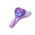 Spazzola per capelli viola a forma di cuore con design unicorno e setole a cuscinetto - Vernice Morbida Gradiente Bicolore / Taglia S