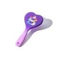 Spazzola per capelli a cuore con sfumatura viola e stampa unicorno carina - Vernice Morbida Gradiente Bicolore / Lettera B