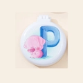Foldable hair brush with mirror featuring a cute cartoon pig design and air cushion bristles - Pig Style P