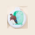 Foldable air cushion comb with mirror featuring a white bird and letter Q print - Letter Q