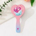 Spazzola per capelli a cuore sfumato rosa e blu con motivo a sirena e cuscino d'aria - Stile Sirena D