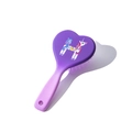Spazzola a cuore viola sfumato con cartone animato di unicorno e design a lettere - Vernice Morbida Gradiente Bicolore / Lettera H