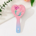 Brosse à cheveux en forme de cœur dégradé rose et bleu avec motif de sirène - Style Sirène B