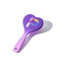 Spazzola a cuore con sfumatura viola e illustrazione colorata di un unicorno magico - Vernice Morbida Gradiente Bicolore / Lettera P