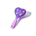 Spazzola per capelli a cuore sfumato viola con motivi unicorno e setole morbide - Vernice Morbida Gradiente Bicolore / Lettera W