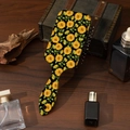 Portable air cushion hair brush with sunflower print design on premium wooden table - Black Sunflower