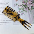 Pettine per capelli tre in uno in acetato con denti larghi e motivo tartaruga - Stampa leopardata