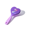 Spazzola per capelli viola a cuore con un motivo colorato di unicorno dei cartoni animati - Vernice Morbida Gradiente Bicolore / Lettera Z