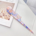 Colorful marble acetate tail comb with anti-static properties for hair styling - Dreamy Purple