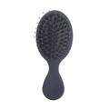 Mini spazzola per capelli opaca con setole di cinghiale e perni in nylon su sfondo bianco - Nero