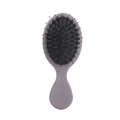 Mini spazzola in setole di cinghiale grigio-viola con manico ergonomico e pin in nylon - Viola Pasta di Fagioli