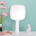 Minimalist white handheld makeup mirror with ergonomic handle and matte finish - Large Mirror 13-23 / White