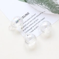 Macro shot of three clear glass ball charms with iridescent rainbow film for DIY jewelry - Multicolor Gradient (1#)