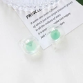 Pendentifs boules de verre irisé avec perle verte pour création de bijoux DIY - Green Core Iridescent (8#)