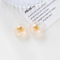 Paire de pendentifs globe en verre transparent irisé avec boucles pour bijoux DIY - Clear Iridescent (7#)