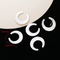 Macro shot of 20mm crescent moon white mother of pearl shell charms for jewelry DIY - Large Size Single Corner Hole