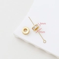 Dettaglio distanziatore 7mm placcato oro 18k con zirconi per creazione gioielli fai da te - 3# Stile Disco Intarsiato con Strass (ltao709799135830)