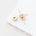Detail of 18k gold plated ring spacer bead with cubic zirconia for jewelry making - 4# Trapezoidal Rhinestone Ring Style (ltao709799135830)