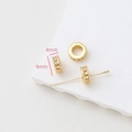 Vista macro del distanziatore ad anello 9mm placcato oro 18k con zirconi per gioielli - 9# Stile Anello di Pietra a Bordo Largo (ltao709799135830)