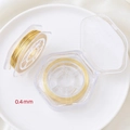 Detail of 0.4mm gold-plated copper wire on hexagonal spools for DIY jewelry making - 2#0.4mm One Roll (About 15m)