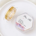 Detailed macro view of 0.6mm gold-plated copper wire for DIY jewelry making and beading - 4#0.6mm One Roll (About 8m)