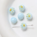 Détail de perles en céramique patte de chat bleu clair pour création de bijoux DIY - Style Bleu Clair (3#)