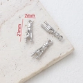 Detailed view of silver metal hand gesture charms for DIY jewelry making 21mm by 7mm size - Rock Gesture Style (3# Single Price)