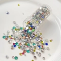 Mélange coloré de strass en résine pour bricolage dans un récipient transparent - Style Mélangé en Pot (2#)