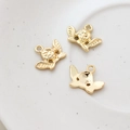 Detailed macro view of 14k gold-plated angel pendants for DIY jewelry making - Cherub Style (1# 18k) / Gold