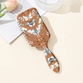 Brosse à cheveux à coussin d'air avec imprimé papillon et mite sur fond brun orangé élégant - Type standard / Imprimé Papillon