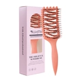 Orange-rosa Z-förmige Skelettbürste für Locken mit passender Marken-Verpackung - Orangerosa
