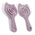 Cepillo de masaje con forma de orejas de gato y diseño de espiral color lila - Lavanda