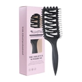 Hohlraum Z-förmige schwarze Skelettbürste für Styling mit rosa Geschenkverpackung - Schwarz