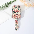 Detail van vintage bloemenpatroon op de haarborstel met comfortabel luchtkussen massagekussen - Vintage Bloemenstijl (Roze) / Roze