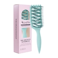 Mintgrüne hohle Z-Haarbürste mit rosa Verpackung für professionelles Styling - Minzgrün