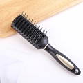 Zwarte en gouden geventileerde haarborstel met massageborstels voor haarstyling - Vent Skelet Stylingborstel (D)