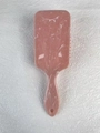 Rectangular hair brush with elegant pink marble pattern and anti-knot cushion base - Marble Pink
