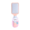 Spazzola per capelli quadrata rosa e blu con manico a zampa di gatto e motivo animale - Rosa Ciliegio & Blu Chiaro (Stile A)