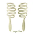 Spazzola grande color crema con manico ergonomico per massaggio e styling dei capelli - Verde / Grande