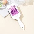 Dettaglio della spazzola ad aria bianca con stampa silhouette KPOP e impugnatura ergonomica - Stile Stampato Kpop (A)
