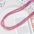 Close-up of natural pink agate beads with smooth texture for DIY jewelry making - Pink Round (7# Single Strand)