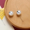 Macro view of cartoon ghost printed round beads for Halloween DIY jewelry making - Funny Cartoon Ghost (5#) / 1 Piece