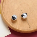 Macro shot of Halloween ghost beads for DIY jewelry with metal pin on a wooden tray - Cartoon Little Sheep (16#) / 1 Piece