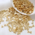 Bulk gold clover spacer beads with polished finish for DIY jewelry making and beadwork - Plum Blossom Style / 10 Pieces/Pack (5mm) / 18K Gold