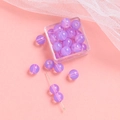 Detailed view of light purple bubble resin beads with stripe texture for DIY jewelry making - 2# / Purple