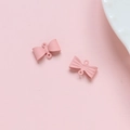 Detailopname van roze strik-hangers van legering voor het maken van DIY-sieraden - 1# Roze Strik